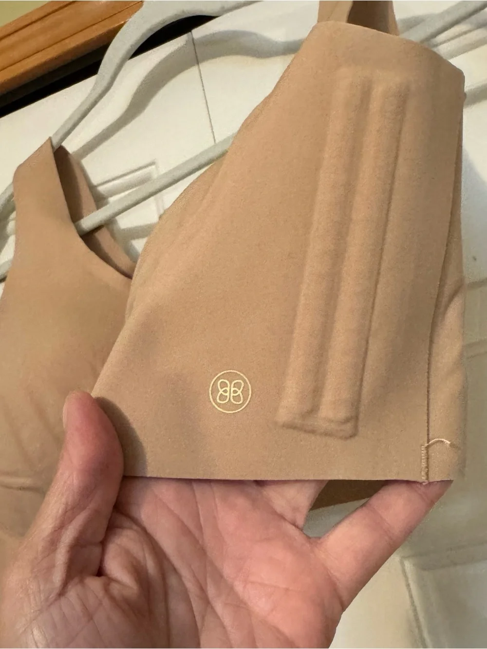 HoneyLove V-Neck Bra Wire Free Sz 2X Tan